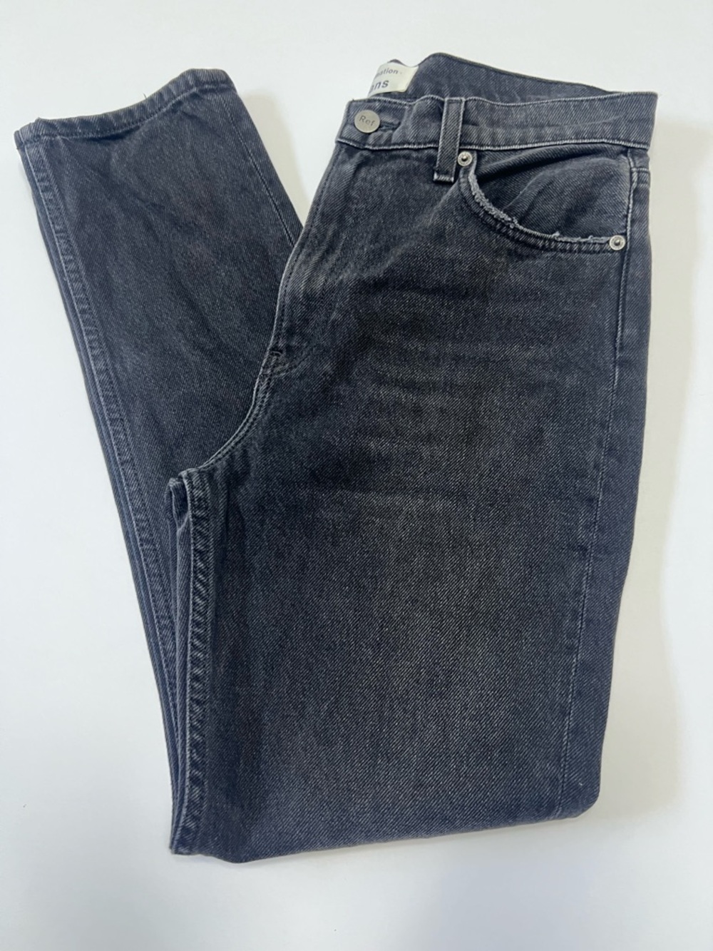 Reformation Julia High Cigarette Jeans 28 Black Monterey Wash High Rise Straight
